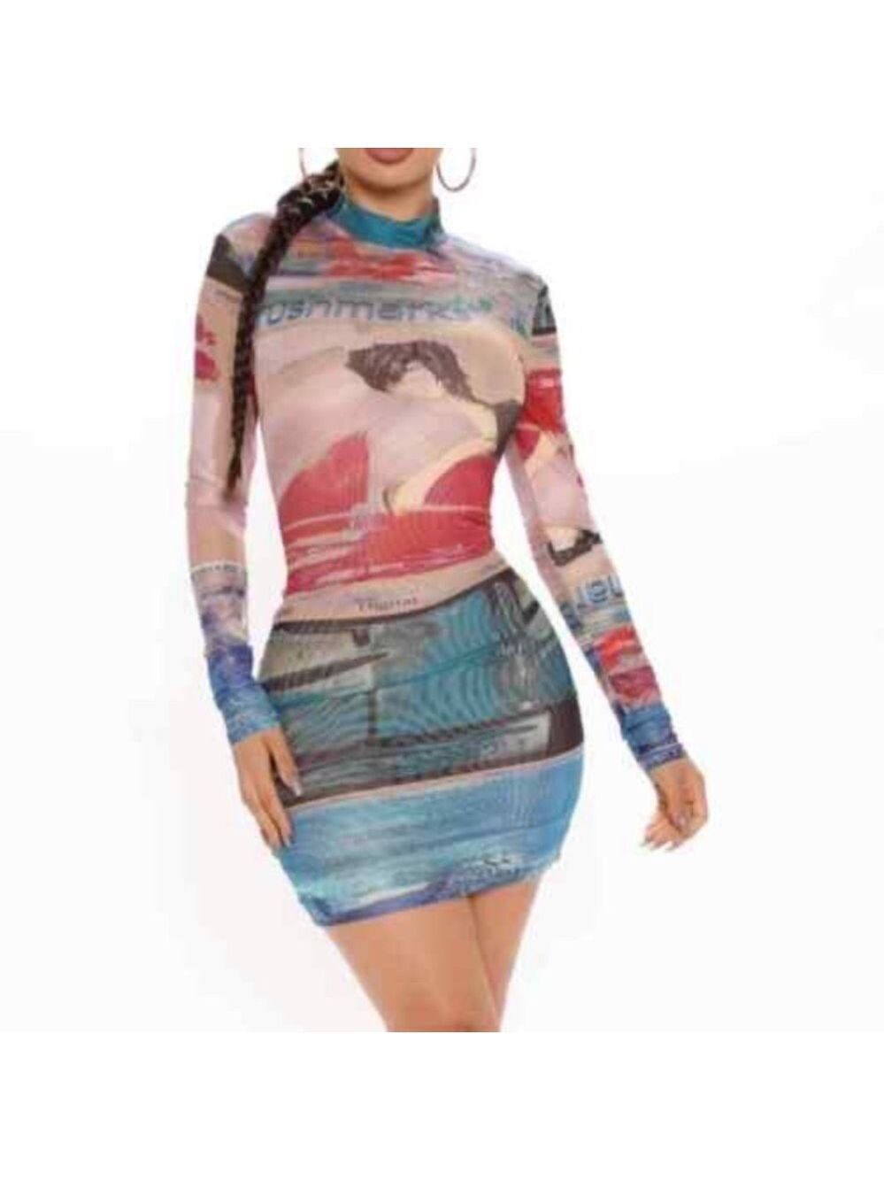 Fashion Nova micro mesh bodycon mini dress